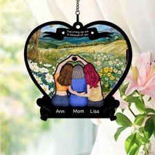 Personalized Mom Suncatcher Gift from Daughter, Mother's Day Window Decor