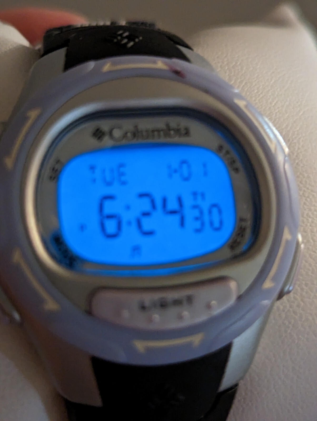 Columbia Digital 10 Lap Memory Day Date Alarm Chr… - image 5