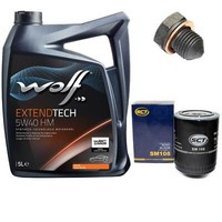 MotoröL Set 5W40 5 Liter + ÖLfilter + Schraube FüR Audi Seat Vw Caddy Polo 1.9