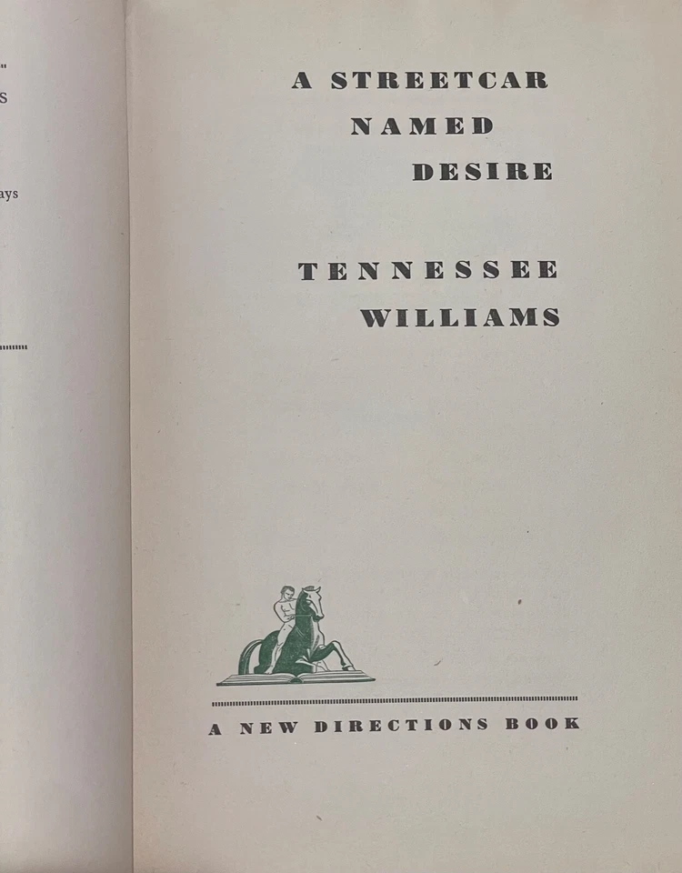 Tennessee Williams "A Streetcar Named Desire" Signed Autographed HC Book JSA Loa - Image 3 of 4