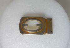 Vintage 1970's GUCCI Belt Gold G Buckle Patent Number 165646