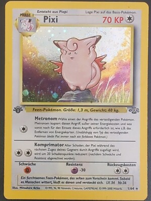 Pixi / Clefable - 1/64 Dschungel - Holo 1st Edition Deutsch EXC Pokemon