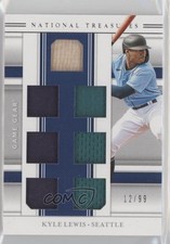 2020 Panini National Treasures Game Gear Materials Sevens 12/99 Kyle Lewis 1d4q