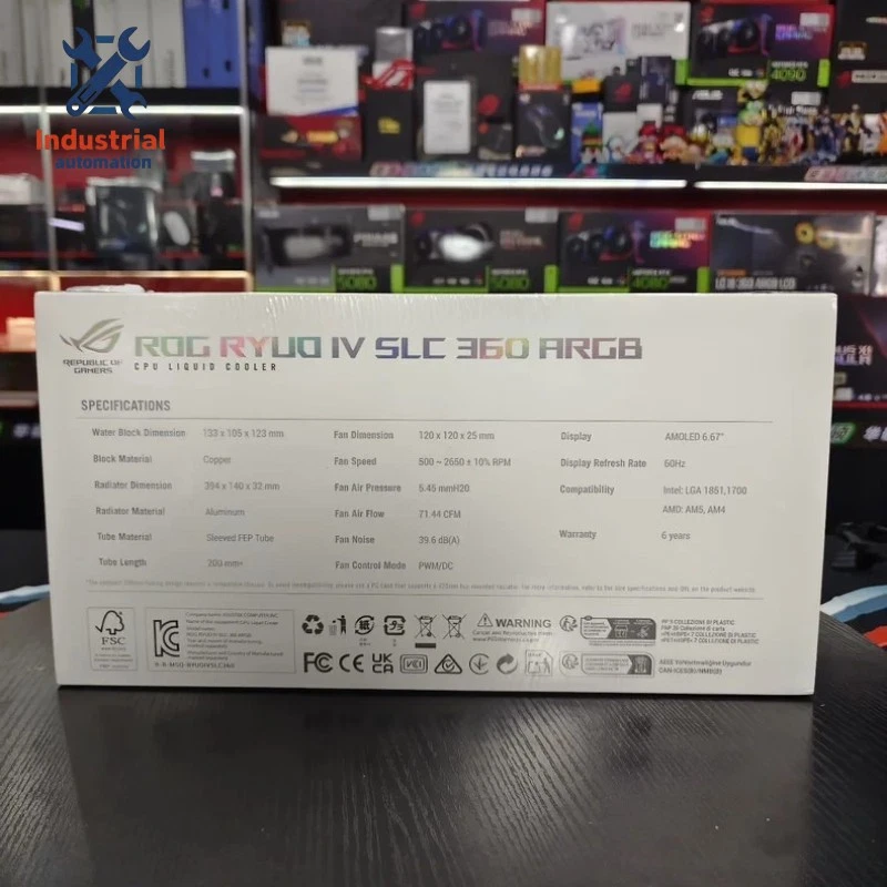 ASUS ROG RYUO IV 360 WhiteARGB AIO Liquid CPU Cooler 360mm Radiato Free Shipping - Image 2 of 4