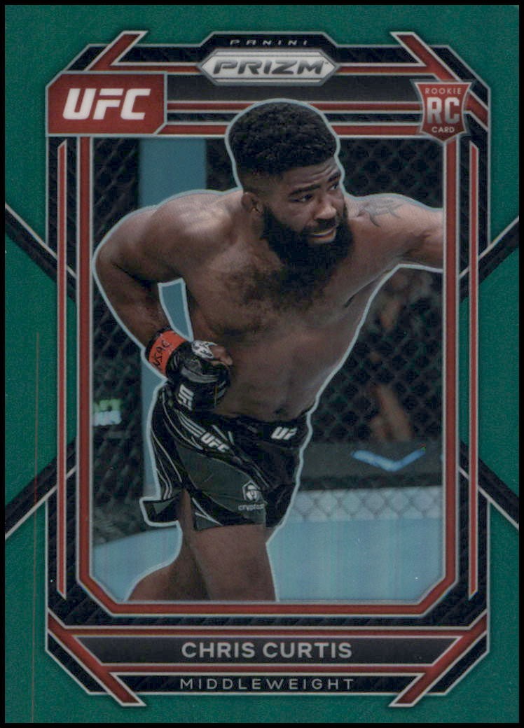 2023 Panini Prizm UFC #105 Chris Curtis Green Prizms