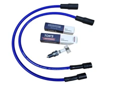 Tons Blue 8mm 04-06 Harley 883 1200 Sportster XL Iridium Spark plug & wires 6R12