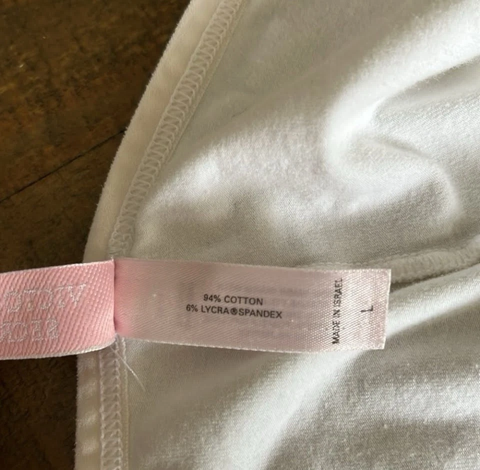 VTG Victoria’s Secret L White Cotton R Monogram Boyshort Panties LARGE Vs RARE - Image 4 of 4