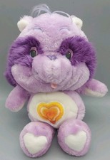 Vintage KENNER 1984 CARE BEARS Cousins Purple Light Heart Raccoon 13"