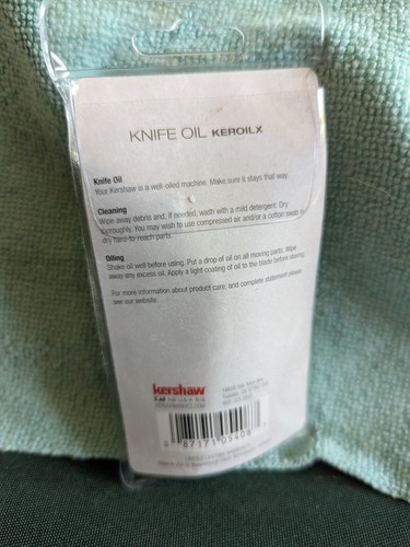 Kershaw Knife Oil Keroilx 1 Bottle New - Picture 5 of 7