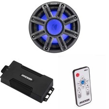 Kicker 48PXA6001 Weatherproof Powersport Mono Amp  10" 4 Ohm Premium Marine ...