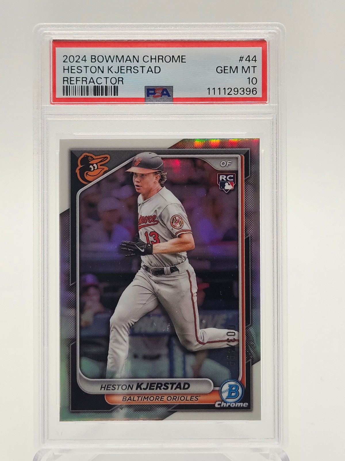 2024 Bowman Chrome Heston Kjerstad #44 Refractor /499 (RC) PSA 10