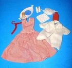 Vtg 1964 Barbie Clothes Outfit #0889 Candy Striper Tray Cup Washcloth Hat