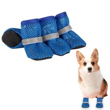 Summer Breathable Dog Shoes for Small Dogs, Mesh Boots S, Blue