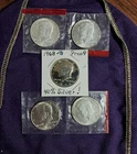 1968 D Kennedy Half Dollars Mint Cellos X 4 Plus 1968 S Proof Kennedy= 5 Coins