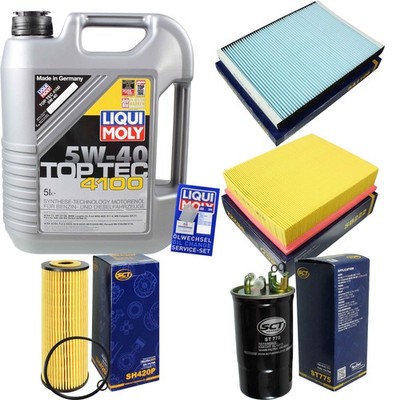 INSPEKTIONSKIT FILTER LIQUI MOLY ÖL 5L 5W-40 für VW Passat Variant 3B6 1.9 TDI