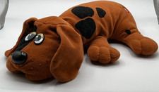 Vintage 1985 Tonka Pound Puppy 18" Large Brown Stuffed Plush Dog Black Spots