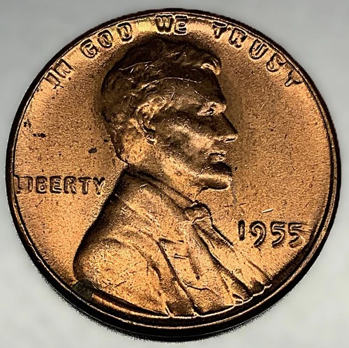 1955 P Lincoln Wheat Cent Penny UNC Condition 1c US Coin - 2645