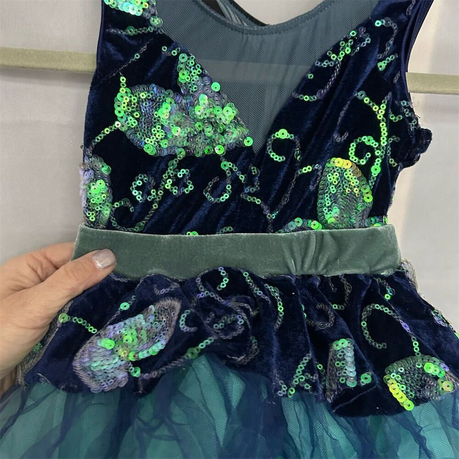 Weissman Girls XS XSC Green Sequin Fairy Dress Da… - image 10