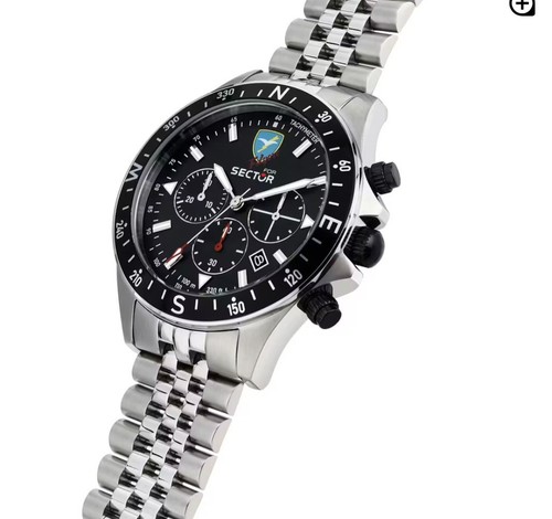 Sector Men's Watch Folgore Chronograph 230 Case 43 mm Double Strap Set - Picture 4 of 7