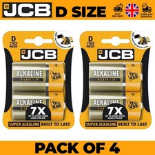 Image of JCB S12110 D Size Super Alkaline Batteries 1.5V LR20 Long Lasting Power 4 Pack
