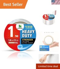Clear Packing Tape, Heavy Duty Packaging Tape 1.88 inch x 55 Yards Refill Rol...