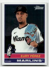 2025 Topps Heritage #42 Eury Perez Chrome SP