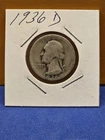 1936 D SILVER COIN WASHINGTON QUARTER .25 COIN MELT IS 15.91 SEMI-KEY DATE