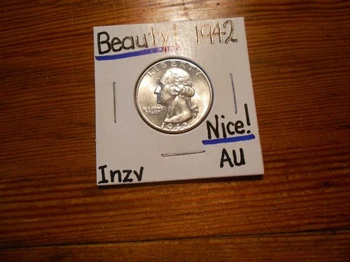 1942 Washington Quarter AU BEAUTY!!!! WOW!!!!!! #2