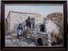 Oil on Board Greek Rural Scene