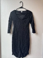 Guess Women’s SZ XS Black Lace Dress Christmas Holiday Party NYE Musician Outfit