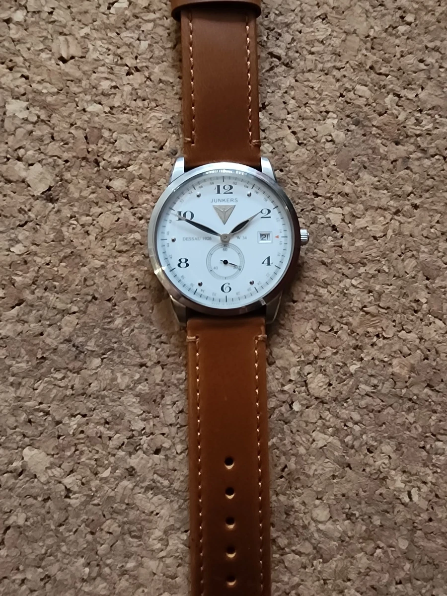Junkers Dessau Orologio Quarzo Uomo Donna | Cassa Oro E Vetro Zaffiro Made In Germany