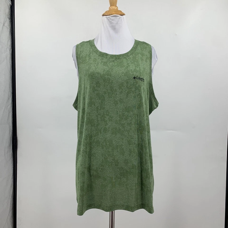 Camiseta sin mangas Columbia para mujer 2XL Olive Bluebird Canyon técnica titanio transpirable Foto 2 de 4