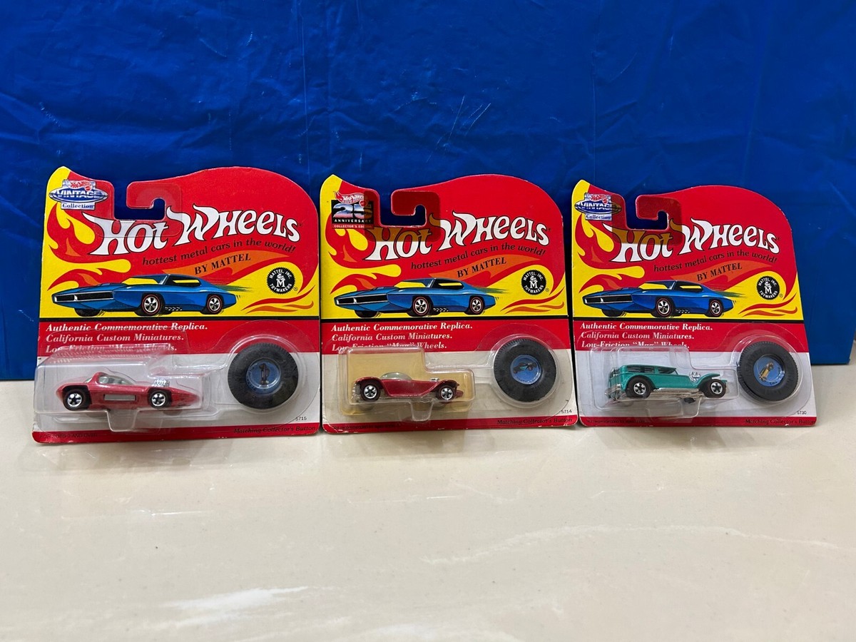 3-HOT WHEELS 25th ANNIVERSARY REDLINE REPLICAS SILHOUETTE, BEATNIK