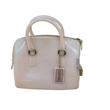 Furla Pink Candy  Bag Furla Bag Purse Sheer Rubber With Hand Tag