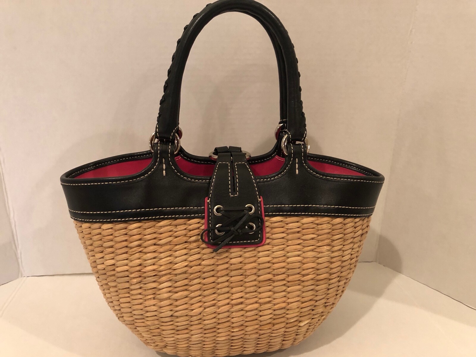 COACH VINTAGE LIMITED EDITION BASKET PURSE BLACK Gem