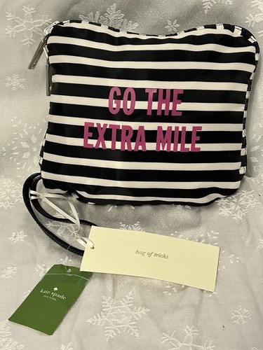 NWT Kate Spade Black White Striped Roma Bon Voyage Convertible Purse Bag Tote - Bild 10 von 11