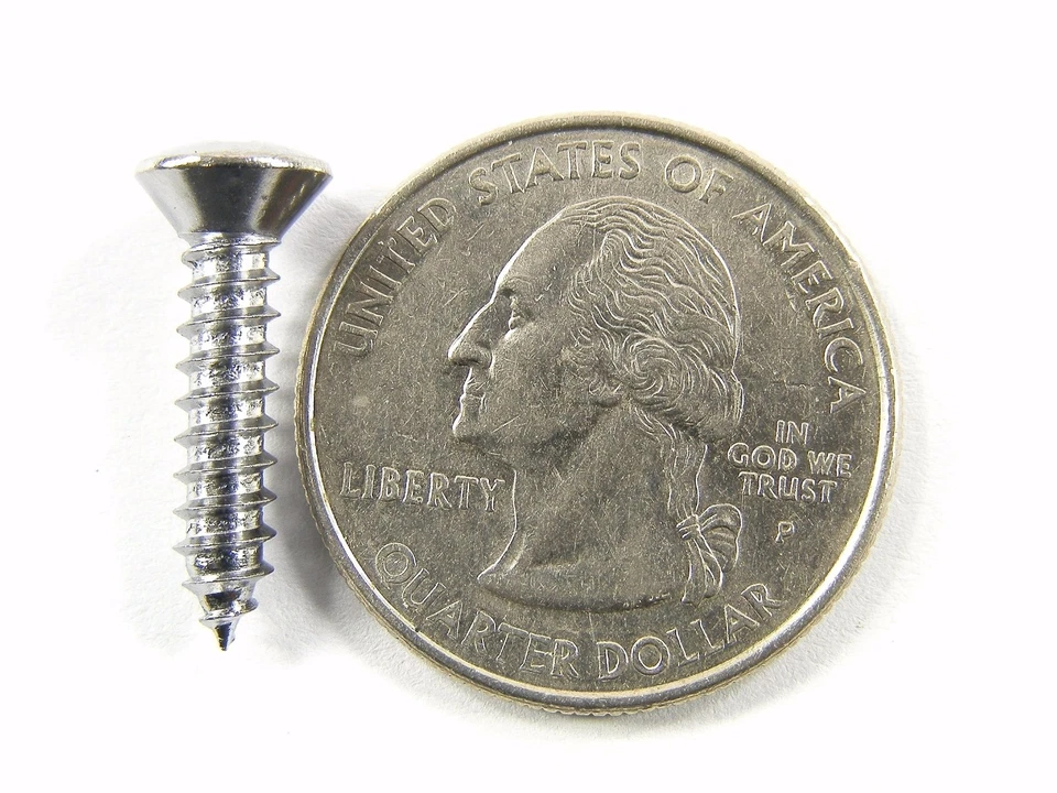 OLDSMOBILE Chrome Interior Screws- #8 x 3/4" Long- #8 Oval Head- 25 screws- #291 - Image 4 of 4