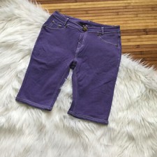  Like an Angel Girls Capri Shorts Size M Medium Purple 26in Waist Stretch