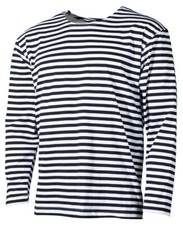 MFH Russ. Marine Shirt langarm Pullover Herren Matrosenlook Ringelshirt Streifen