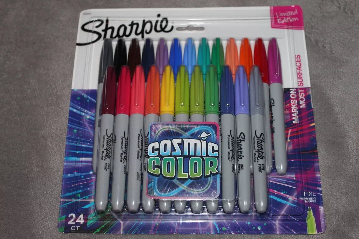 Sharpie Permanent Markers Fine Point Cosmic Color Limited Edition 24 Count