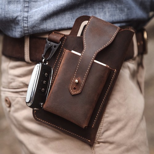 Mens Cell Phone Belt Pack Bag Loop 
