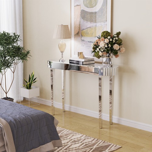 Console Table Dressing Makeup for Bedroom Entryway Chic Sofa Side Accent Table - Picture 3 of 39