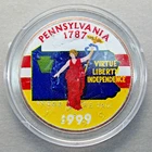 COLORIZED BRILLIANT UNCIRCULATED (PENNSYLVANIA) KENNEDY HALF DOLLAR ....#10438