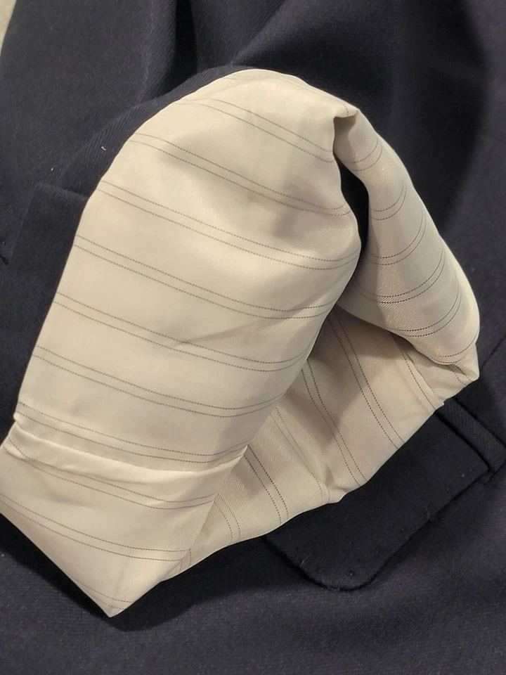 Blazer italiano 44R Scioli para hombre de Manzini azul 100 % lana merino Super 150s Foto 4 de 4