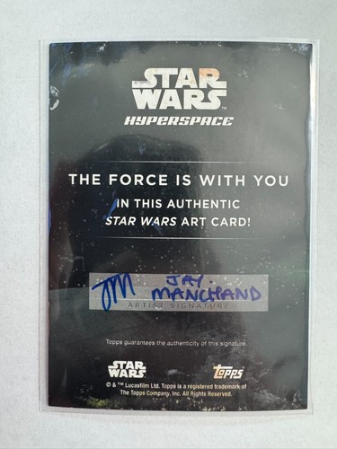Carta schizzo 2024 Topps Star Wars Hyperspace Bespin Gold Foil 1/1 di Jay Manchand - Foto 2 di 2