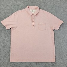Tommy Bahama Relax Polo Mens Large Red Striped Pima Cotton Short Sleeve Shirt