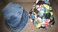 Lot of 2 Womens Bucket Hats-one Lucky Brand Denim