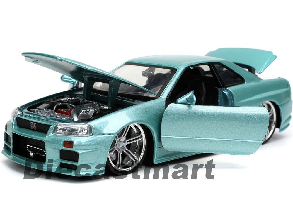 ミニカー Jada Fast & Furious Nissan Skyline GT-R Jada Toys 1:24 Fast & Furious Race Ready, '02 Nissan Skyline