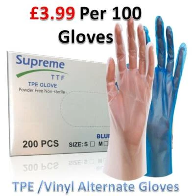 SUPREME TTF 2000 Disposable Gloves 100% Recyclable **Latex Free + Food Safe**