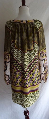Vestido Hale Bob Colorido Estampado en Seda Retro Boho Estampado Artístico Cambio - Talla XXS - Imagen 5 de 11